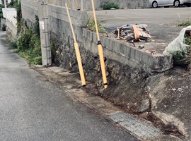 草刈り跡